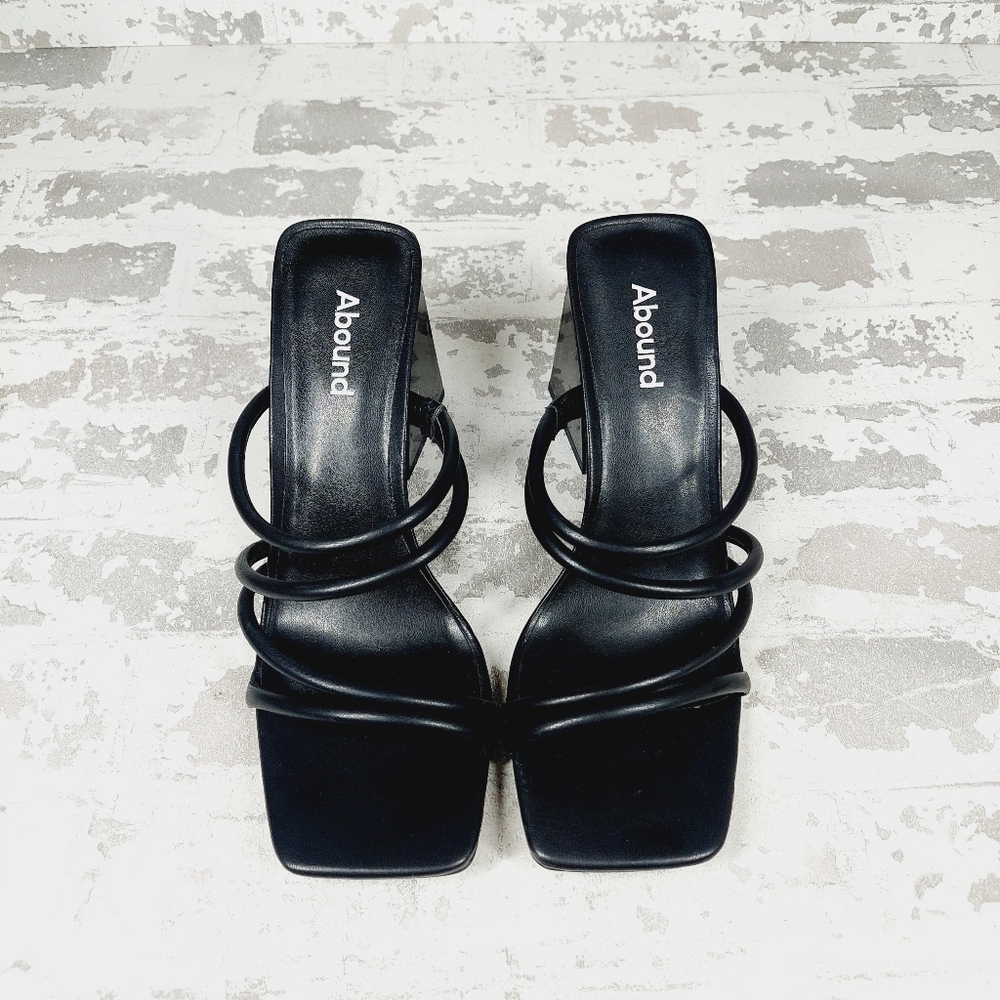New Abound Austyn Black Tubular Strap Block Heel Sandals F182 - Picture 8 of 10